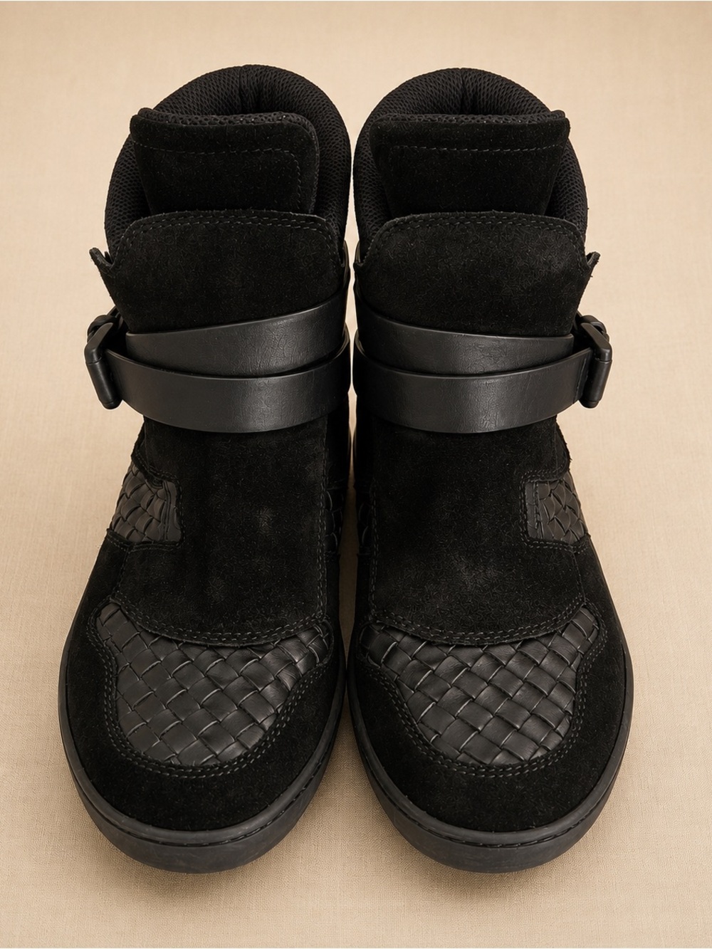 BOTTEGA VENETA Intrecciato High Top Luxury Sneaker Italy 41.5 Men 9 Women 11 - Picture 9 of 13